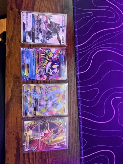 4 pokemon card lot, white kyurem GX, Groudon Ex,Shiny Rayquaza GX.Primale kyogre - Image 1