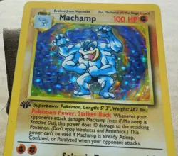 Machamp 8/102 Rare Holo 1st Edition Base Set Pokemon Card LP - Image 2