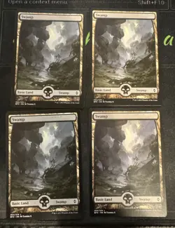 Swamp 264 Full Art X4 Battle for Zendikar Magic the Gathering mtg - Image 1