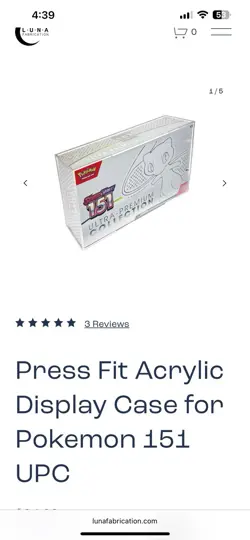 Acrylic Display Case - Pokemon UPC (Ultra Premium Collection) - Image 3