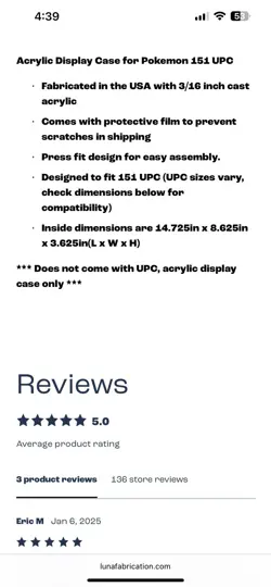 Acrylic Display Case - Pokemon UPC (Ultra Premium Collection) - Image 4