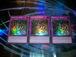 3x Dracotail Horn 1st Edition Super Rare JUSH-EN010 Yu-Gi-Oh! - Image 1