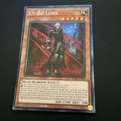 Yu-Gi-Oh! K9-00 Lupis (CR) JUSH-EN034 Justice Hunters 1st Edition Near Mint - Image 1