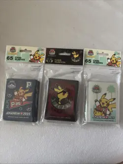 2025 Pokemon World Championship Exclusive Card Sleeves - Complete Set - Image 1