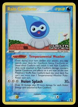 Pokemon Card - Rain Castform Delta Species Stamped 26/113 Reverse Holo - Image 1
