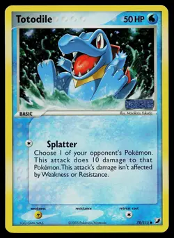 Pokemon Card - Totodile Unseen Forces 78/115 Reverse Holo Stamped - Image 1