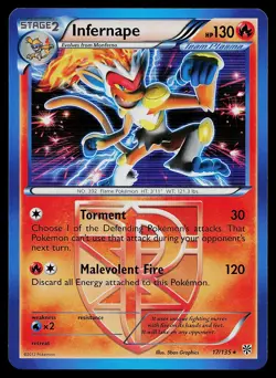 Pokemon Card - Infernape (Team Plasma) Plasma Storm 17/135 Holo Rare - Image 1