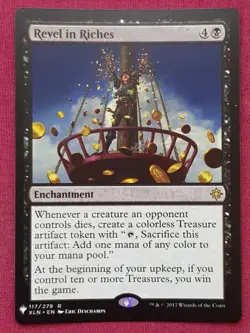 Magic The Gathering MYSTERY BOOSTER MB1 REVEL IN RICHES black card MTG - Image 1