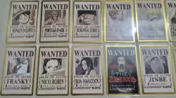 ONE PIECE Wanted Dead or Alive Card Complete set 28/28 Gold Foil Cards - Image 2