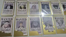ONE PIECE Wanted Dead or Alive Card Complete set 28/28 Gold Foil Cards - Image 5