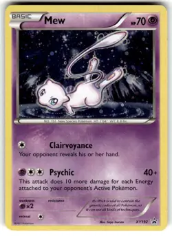 Mew XY192 X & Y Cosmos Holo Ultra Rare Black Star Promo Pokemon Card LP - Image 1