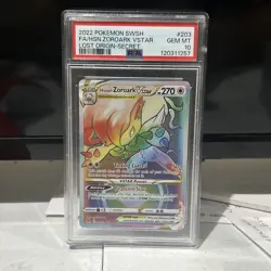 Hisuian Zoroark VSTAR #203/196 Rainbow Rare - Pokemon(2022) Lost Origin PSA 10! - Image 1