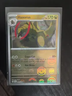 Pokemon TCG Haxorus Pokeball Pattern Scarlet and Violet: Black Bolt 70/86 NM - Image 1