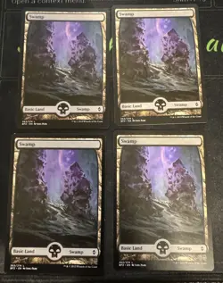 Swamp 263 Full Art X4 Battle for Zendikar Magic the Gathering mtg - Image 1