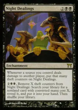 Night Dealings - Light Play MTG Champions of Kamigawa - Image 1