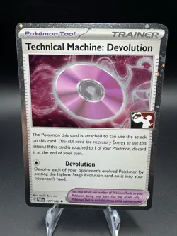 Pokemon Prize Pack 6 Paradox Rift Holo 177/182 Technical Machine: Devolution NM - Image 1