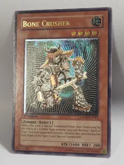 YuGiOh Bone Crusher CRMS-EN083 Ultimate Rare 1st Edition LP - Image 1