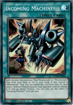 [3x PLAYSET] YuGiOh - Incoming Machine! - ROTA-EN050 NM 1st Ed Super Rare - Image 1