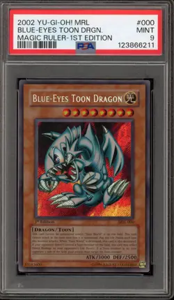 Yu-Gi-Oh! Blue-Eyes Toon Dragon Magic Ruler 1st Ed Secret Rare MRL-000 PSA 9 - Image 1