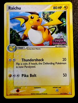 Raichu 51/110 LP Reverse Holo Rare Holon Phantoms Stamped Pokemon Card! - Image 1