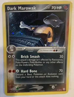 Dark Marowak 7/109 Team Rocket Returns Holographic Pokemon Card FBG D- - Image 1
