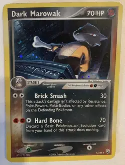 Dark Marowak 7/109 Team Rocket Returns Holographic Pokemon Card FBG D- - Image 2