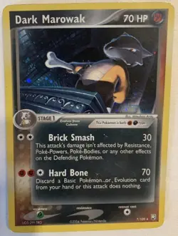 Dark Marowak 7/109 Team Rocket Returns Holographic Pokemon Card FBG D- - Image 3