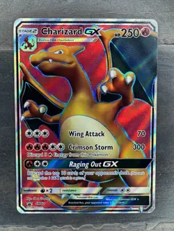 Pokemon Card - Charizard GX #SM60 Black Star Promo Full Art NM - Image 1