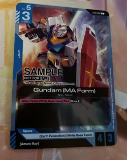 Gundam Card Game Gundam (MA Form) ST01-002 C Near Mint Sample Card - Image 1