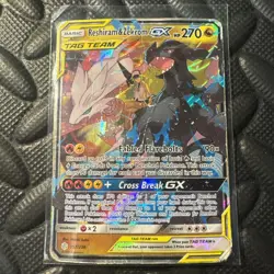 Reshiram & Zekrom GX Tag Team Full Art Holo Illustration Card 157/236 - DAMAGED - Image 2