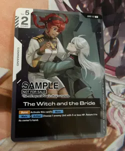 Gundam Card Game The Witch And The Bride GD01-117 R Near Mint Sample Card - Image 1