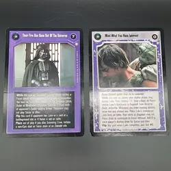 Lot of 2 Star Wars CCG Oversized Cards Vtg 1999 Decipher - Read Description #1 - Image 1
