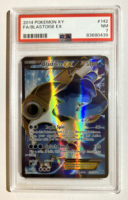 PSA 7 Blastoise EX 142 Full Art Near Mint NM English XY Pokemon Card TCG - Image 1