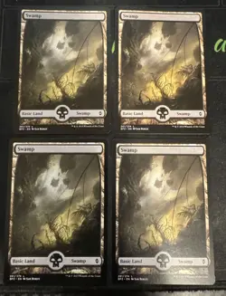 Swamp 261 Full Art X4 Battle for Zendikar Magic the Gathering mtg - Image 1
