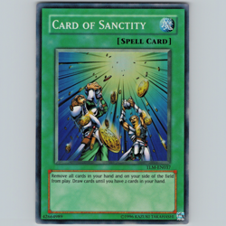 Yugioh Card of Sanctity TLM-EN037 Unlimited Super Rare Holo - NM - Image 1