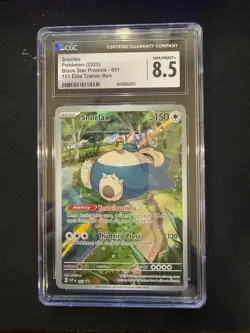 CGC 8.5 Snorlax 051 Promo 151 Elite Trainer Box 2023 Black Star Pokemon Card #51 - Image 1