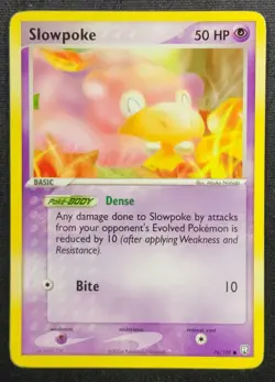Slowpoke 76/109 2004 EX-Team Rocket Returns Common Pokemon Card - Image 1