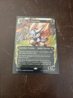 Baylen the Haymaker Raised Foil Borderless Bloomburrow Foil Card NM Condition - Image 1