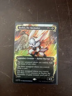 Baylen the Haymaker Raised Foil Borderless Bloomburrow Foil Card NM Condition - Image 2