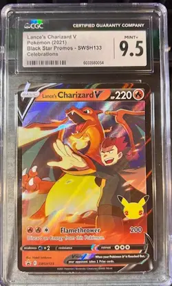 Lance's Charizard V SWSH133 SWSH: Sword & Shield Promo Cards Holo CGC Mint+ 9.5 - Image 1