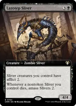 Lazotep Sliver - Commander Masters CMM - Extended Art MTG - NM - Image 1