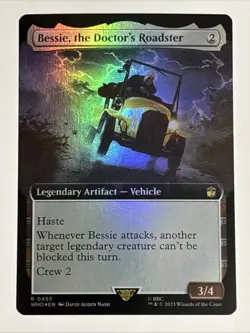 MTG Doctor Who Bessie, the Doctor's Roadster Extended Art Foil 0455 NM Rare - Image 1