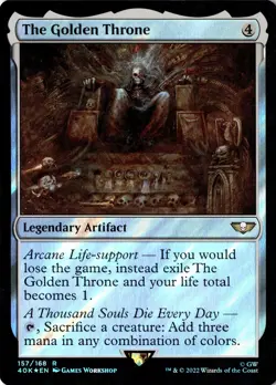 The Golden Throne (Surge Foil) Foil 157 R Universes Beyond: Warhammer 40,000 Nea - Image 1