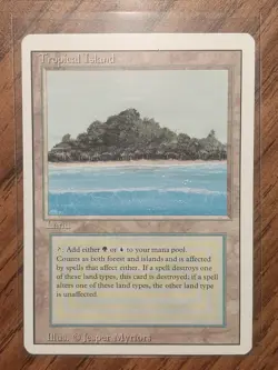 MTG Tropical Island Revised Edition RARE - Unplayed - Image 1