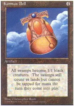 Moderate Play, English MTG Regular Kormus Bell 4th Edition Magic the Gathering - Image 1