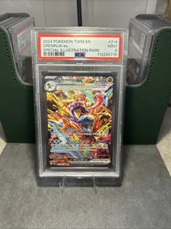 PSA 9 Greninja ex SIR Scarlet & Violet Twilight Masquerade 214/167 Pokemon - Image 1