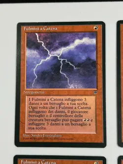 4x Chain Lightning (Fulmini a Catena) - 1995 Italian Legends FBB - MTG [NM] - Image 2