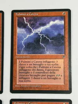 4x Chain Lightning (Fulmini a Catena) - 1995 Italian Legends FBB - MTG [NM] - Image 3