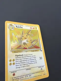 Vintage 1999 Raichu 14/62 Fossil Holo Rare English Pokemon TCG WOTC Card - Image 2
