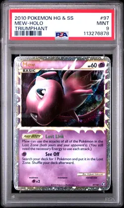 2010 POKEMON TRIUMPHANT MEW PRIME #97 ULTRA RARE PSA 9 MINT #113276878 - Image 1